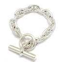 【最大3万円割引クーポン 10/1~】【天白】【HERMES】エルメス シェーヌダンクルMM ブレスレット 14コマ 14リンク Ag925 SV925 シルバー チェーン メンズ レディース ジュエリー【未使用】【中古】