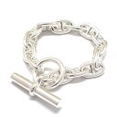 【最大3万円割引クーポン 10/1~】【天白】【HERMES】エルメス シェーヌダンクルMM ブレスレット 14コマ 14リンク Ag925 SV925 シルバー チェーン メンズ レディース ジュエリー【未使用】【中古】