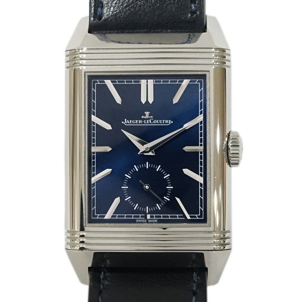 【栄】【JAEGER LECOULTRE】ジャガールクルト レベルソトリビュートデュオ Q3988482 215.8.D4 ステンレス SS ブルー 手巻き 2023年 腕時計 メンズ【中古】