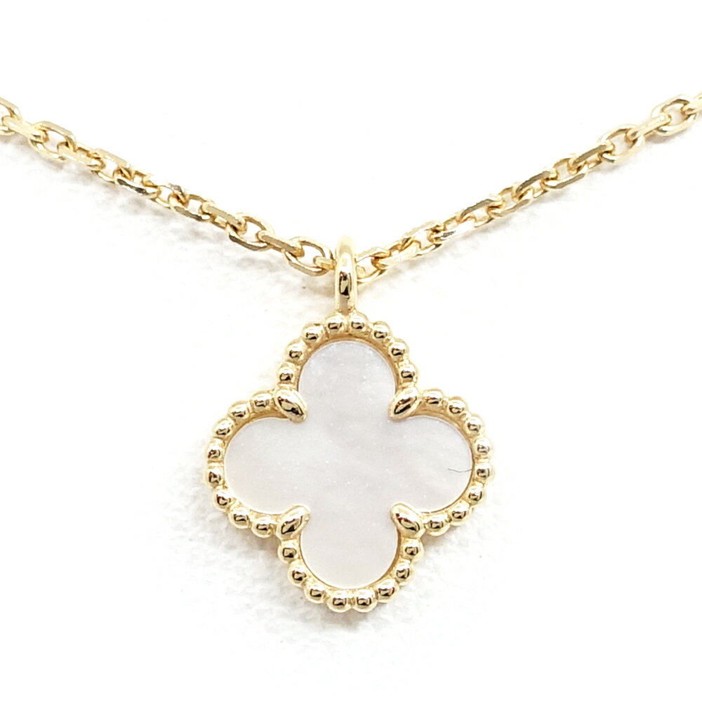 【最大3万円割引クーポン 10/1~】【栄】【VAN CLEEF&ARPELS】ヴァンクリーフ&アーペル K18YG スウィートアルハンブラ ネックレス MOP ホワイトシェル 750YG VCARF69100 ジュエリー【中古】のサムネイル