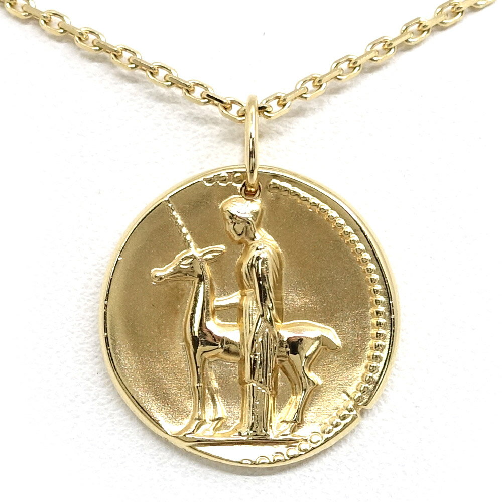 【栄】【VAN CLEEF&ARPELS】ヴァンクリーフ&アーペル K18YG ゾディアック メダル ヴィルジニス 乙女座 ネックレス コイン 750YG VCARP7ST00 ジュエリー【中古】のサムネイル