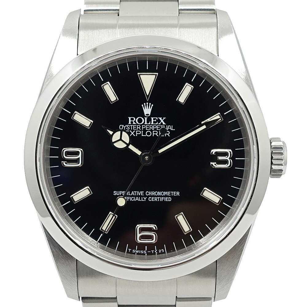 【栄】【ROLEX】ロレックス 腕時計 エクスプローラー1 36mm 14270 黒文字盤 T番 19...