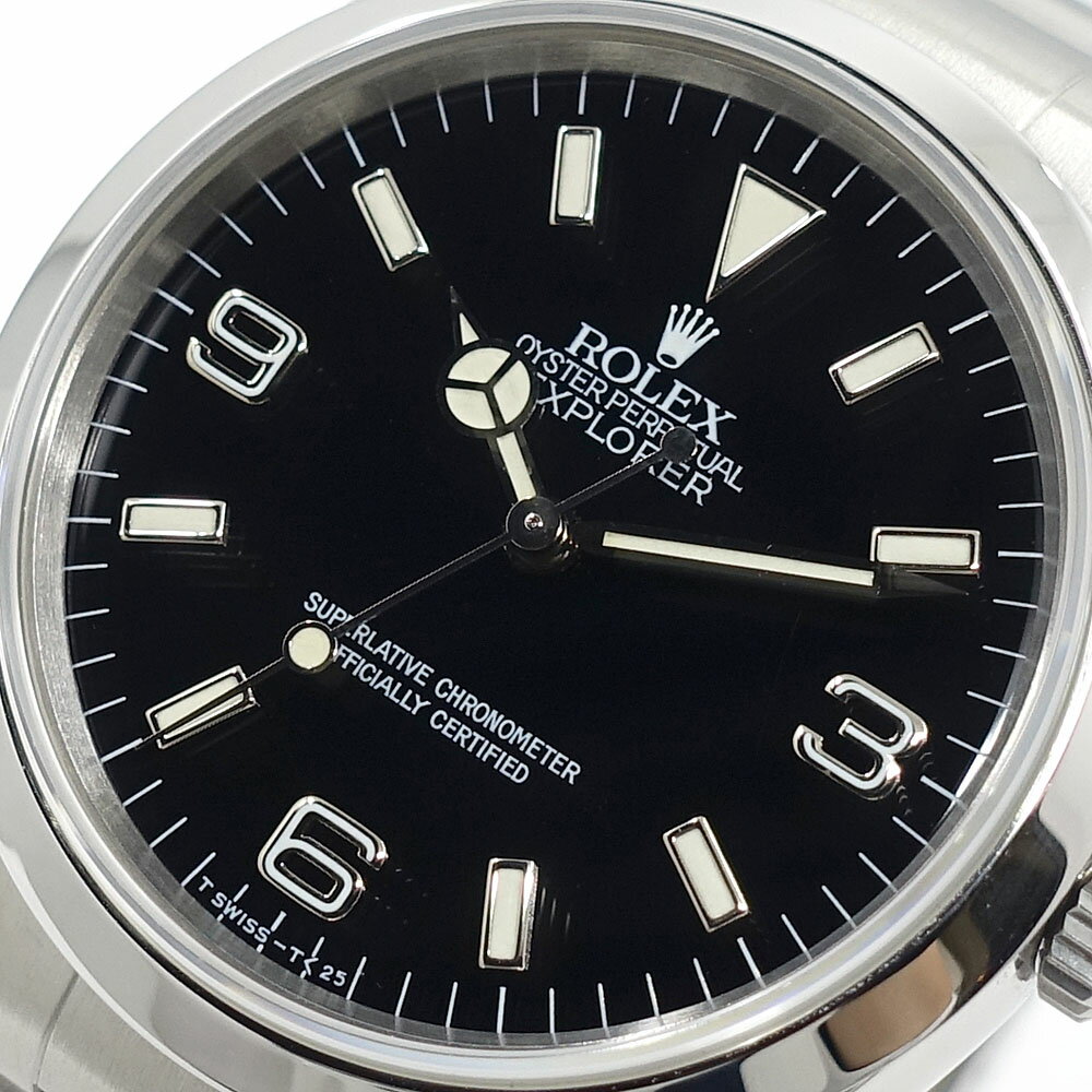【栄】【ROLEX】ロレックス 腕時計 エクスプローラー1 36mm 14270 黒文字盤 T番 1996年製造 オールトリチウム SS ステンレススチール 男性 メンズ 自動巻き 本体のみ【OH・仕上げ済】【中古】