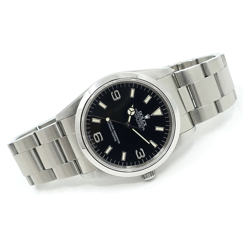 【栄】【ROLEX】ロレックス 腕時計 エクスプローラー1 36mm 14270 黒文字盤 T番 1996年製造 オールトリチウム SS ステンレススチール 男性 メンズ 自動巻き 本体のみ【OH・仕上げ済】【中古】