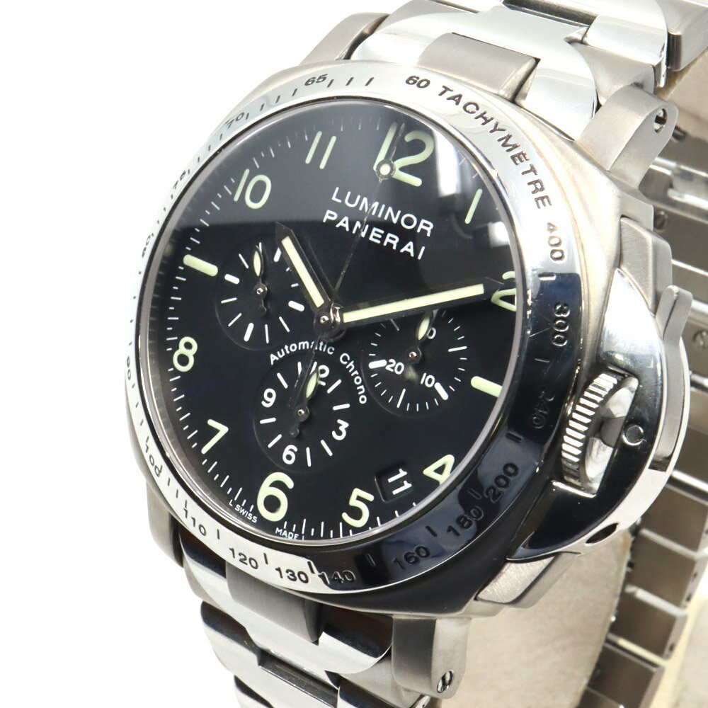 【栄】【PANERAI】パネライ ルミノール クロノ PAM00074 腕時計 チタン SS 自動巻き メンズ【中古】