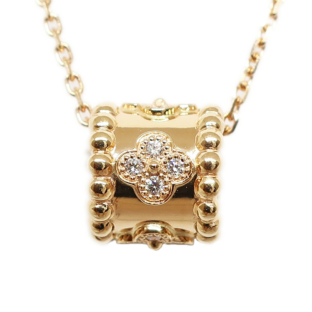 【天白】【VAN CLEEF&ARPELS】ヴァンクリーフ＆アーペル ペルレ クローバー ペンダント 750PG ネックレス VCARO2EE00 ピンクゴールド K18 レディース ジュエリー【中古】のサムネイル