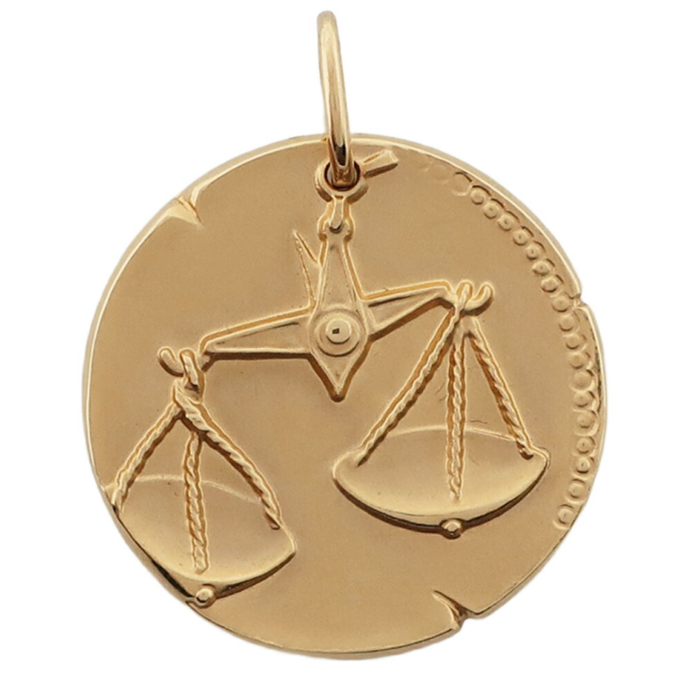 【天白】【VAN CLEEF&ARPELS】ヴァンクリーフ＆アーペル ペンダントトップ ゾディアックメダル VCARP7SW00 イエローゴールド K18YG リブラエ 天秤座【中古】のサムネイル