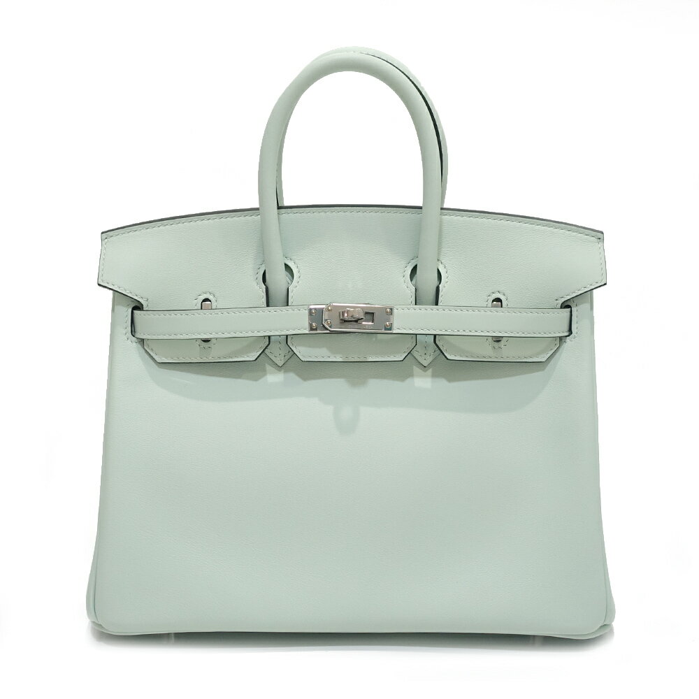 【栄】【HERMES】エルメス バーキン 25 ハンドバッグ W刻印 2024年 スイフト ヴェールペパーミント グ..
