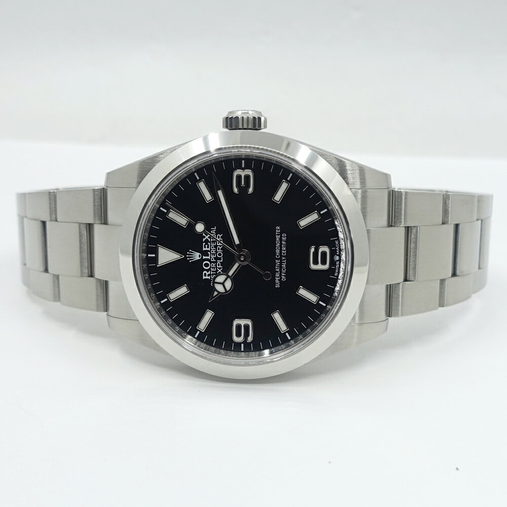 【栄】【ROLEX】ロレックス 腕時計 エクスプローラー1 224270 ブラック SS 自動巻き ランダム メンズ 保証書【仕上げ済】【中古】