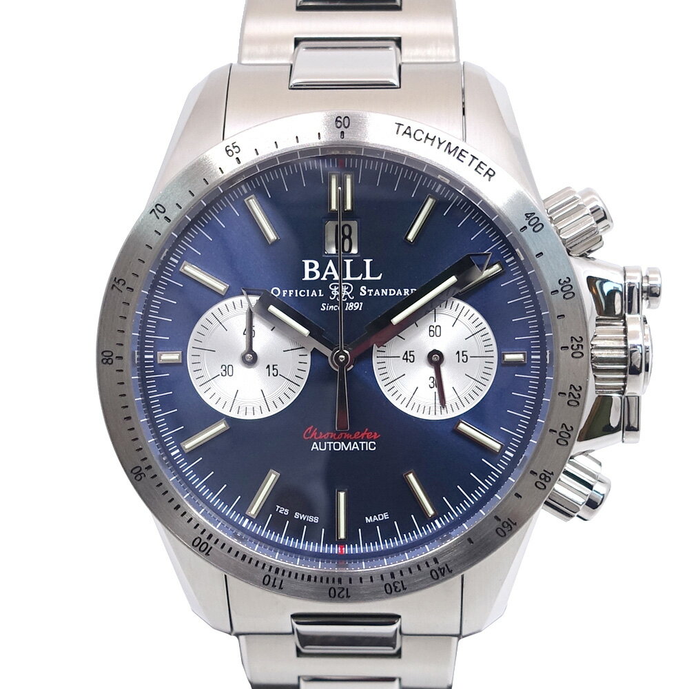 【栄】【BALL WATCH】ボールウォッチ エンジニア ハイドロカーボン レーサー クロノグラフ CM2198C-S2CJ-BE ブルー文字盤 SS 自動巻き メンズ【中古】