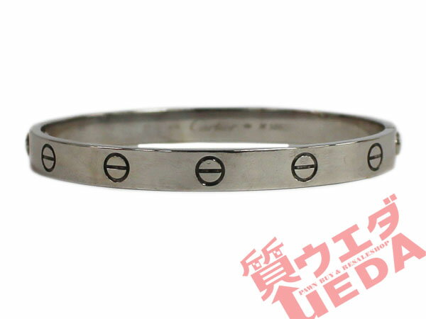 【名古屋】【CARTIER】カルティエ/ラブブレス/ブレスレット/バングル/750/WG/ホワイトゴールド/K18/#17/メンズ/レディース/ジュエリー/アクセサリー/美品/旧型【仕上げ済】【中古】