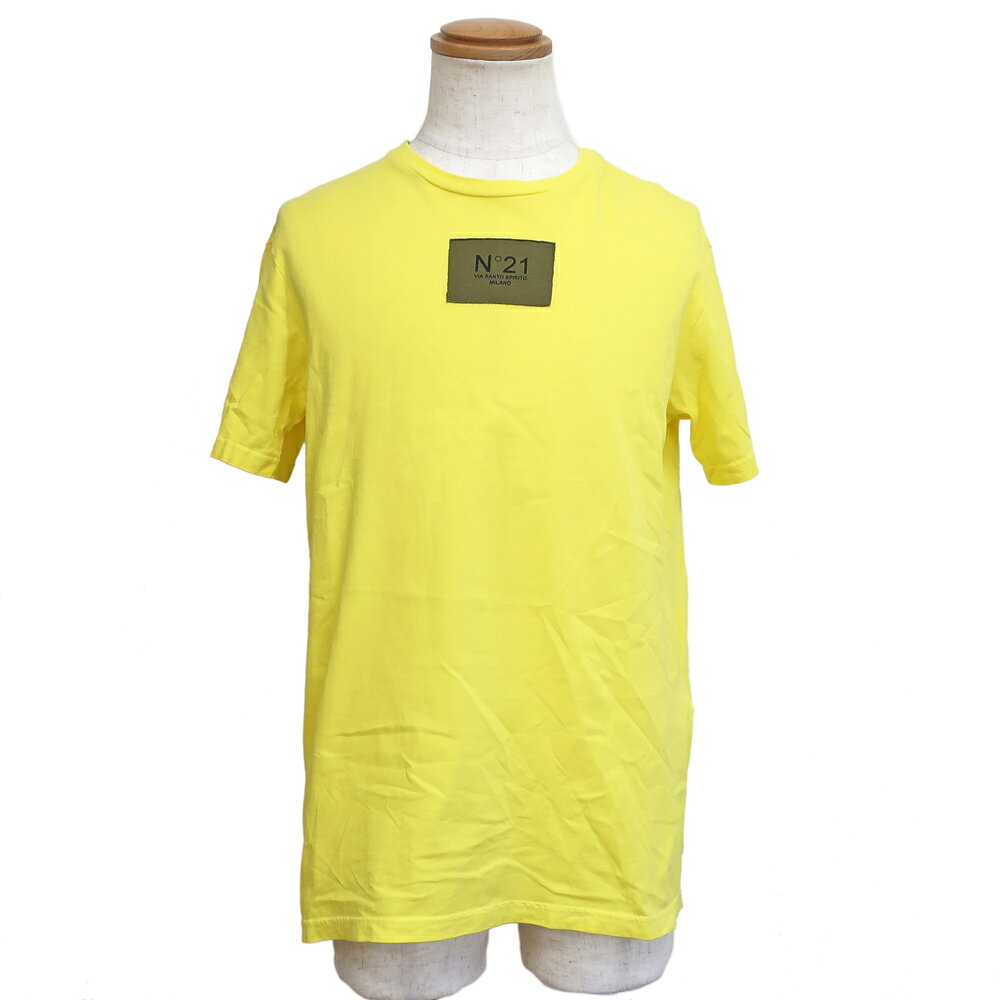 樂天商城 - 【天白】【N°21】ヌメロヴェントゥーノ Tシャツ 表記サイズM イエロー 黄色 22SU-F032-6334 イタリア製 トップス アパレル【中古】