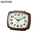 【正規販売店】【3年保証】【リズム時計 RHYTHM】CITIZEN 8RA649SR23 シチズンベル音アラーム 暗所 ライト 自動 点灯 連続秒針 茶色 プレゼント お祝い 誕生日 贈り物 ギフト 記念日