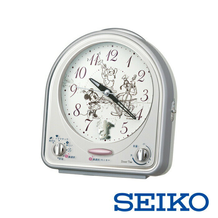 【正規販売店】【3年保証】SEIKO セイコー FD464S SEIKO CLOCK セイコークロック Disneyメロディ目覚まし時計 銀色 プレゼント お祝い 誕生日 贈り物 ギフト 記念日