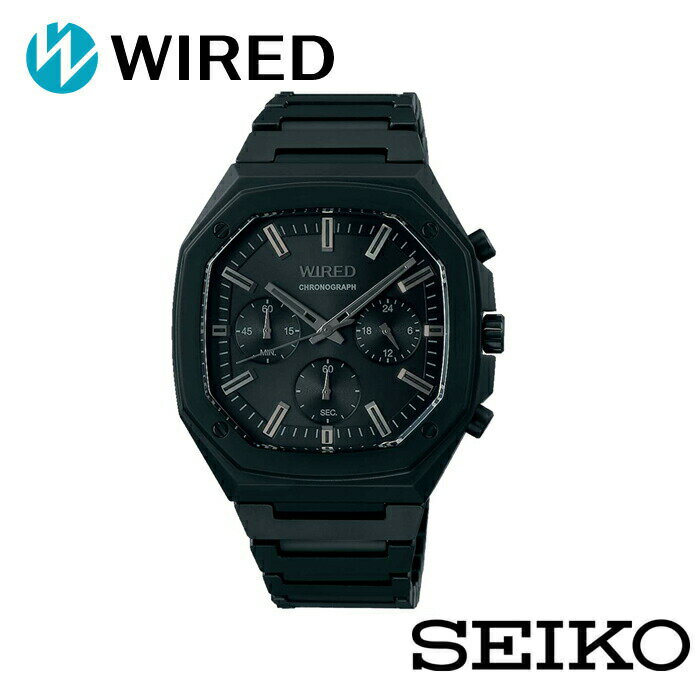 ワイアード 腕時計（メンズ） 【正規販売店】【3年保証】SEIKO セイコー WIRED AGAT447 ワイアード REFLECTION Octagon 8角モデル メンズ ブラック プレゼント お祝い 誕生日 贈り物 ギフト 記念日