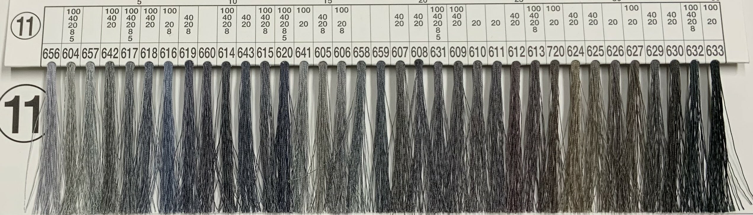 ☆ダイヤフェザーテトロン50/3000m グレー系色見本1