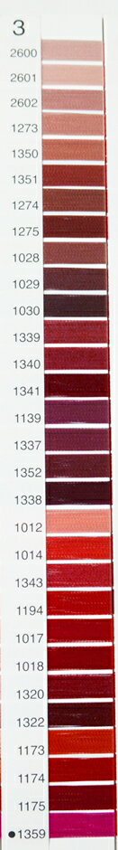 パールヨット レーヨン 75番 3000m 配列3 レッド系 刺繍糸 ミシン糸 75 レーヨン100% ヒートカット可 レッド　赤　 刺しゅう 糸 ししゅう 刺繍