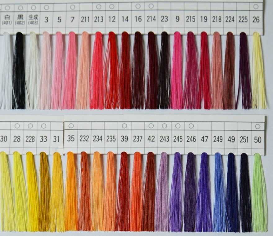 シャッペキルターより色数が欲しいというご要望にお応えして出来たさらに小巻で色数が豊富なパッチワーク用手縫い糸です。