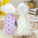犬服 シャツ フルーツ シンプル 【サイズ交換OK】 wanSkip 夏 夏服 夏用 春 春服 春用 春夏 ドッグウェア SS 女の子 可愛い 犬 服 春夏服 ...