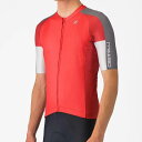 【サマーセール2025】CASTELLI (カステリ) 4525014 ENTRATA 6 JERSEY 半袖ジャージ 023RED/SMOKY GRAY-SILVER GRAY