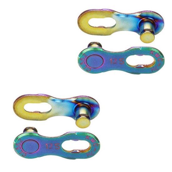 KMC (ケーエムシー) ミッシングリンク 12Sチェーン用 CL552 AURORA BLUE 2セット