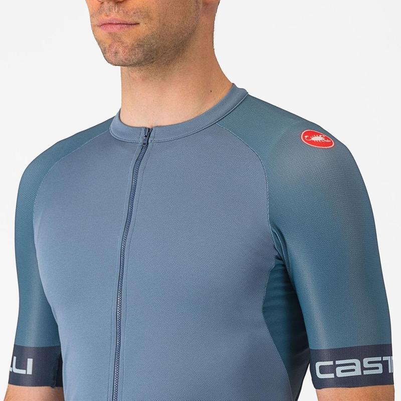 CASTELLI (カステリ) 4522025 ENTRATA VI JERSEY 半袖ジャージ 062LIGHT STEEL BLUE/DARK STEEL BL 3