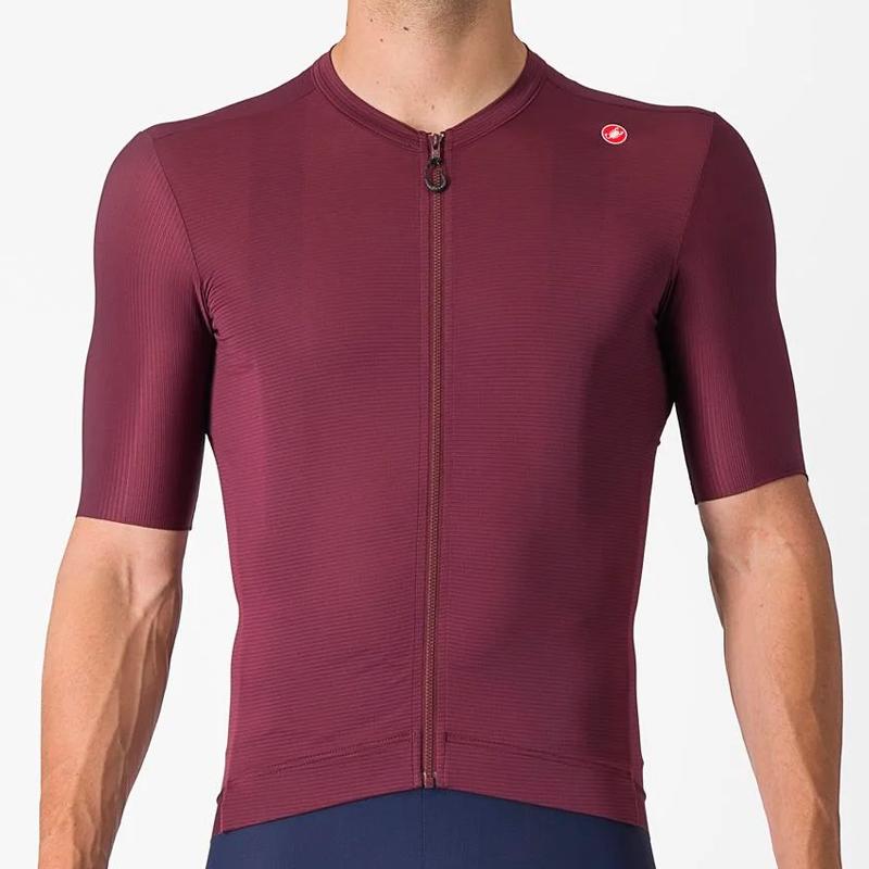 CASTELLI (カステリ) 4524007 ESPRESSO JERSEY 半袖ジャージ 625DEEP BORDEAUX/SILVER MOON