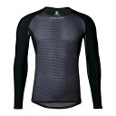 【春夏ウェアセール】PEARLIZUMI (パールイズミ) 110 コールドシェイドロングスリーブ 長袖アンダー インナーウエアー 1.ブラック メンズモデル