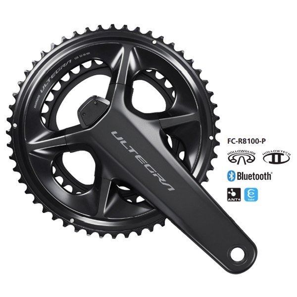 Shimano (シマノ) ULTEGRA (アルテグラ) FC-R8100-P デュアルサイド パワーメーターホローテック2 クランクセット 2×12スピード