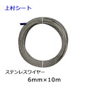 ステンレスワイヤーロープ 直径6mmx長さ10m 7x19 SUS304