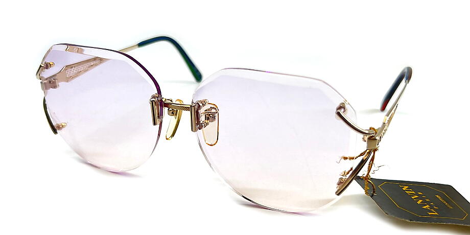 Rakuten - ヴィンテージ 婦人 フチなしサングラス LANVIN PARIS ランバン 30-692-2A 60mm ファセット 日本製 展示処分品 パープルグラデーション
