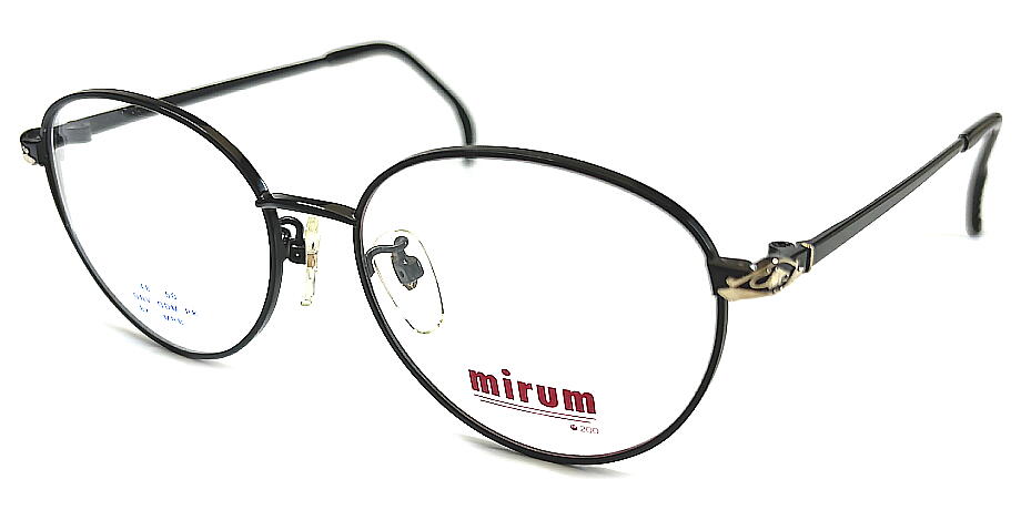 Rakuten - ヴィンテージ メタル ボストン メガネ フレーム mirum MJ-10 50mm ブラック 日本製 現品限り