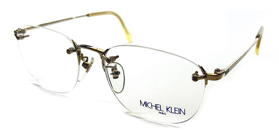 樂天商城 - ヴィンテージ ツーポイント MICHEL KLEIN ミッシェル・クラン MK-1005 52mm フチナシ オート ティアドロップ メガネフレーム 現品限り