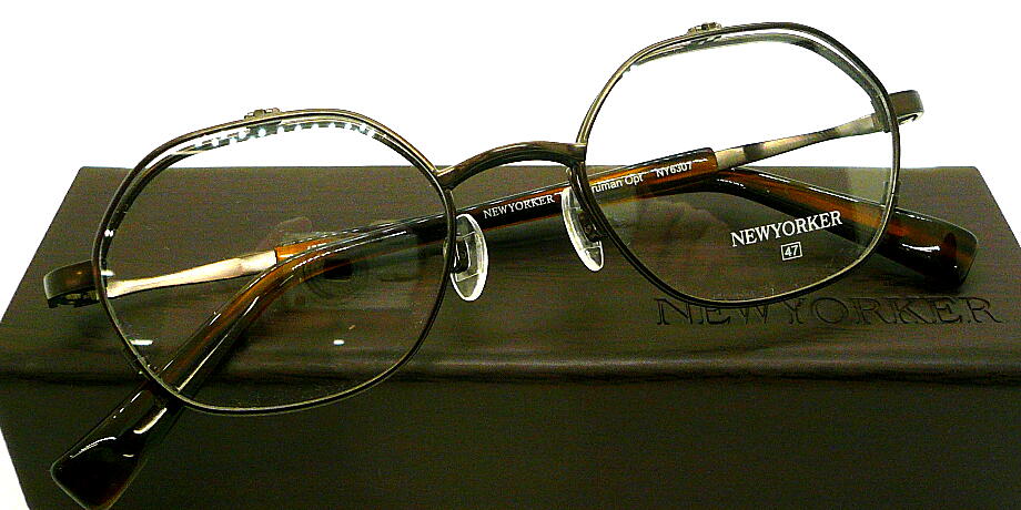 ニューヨーカー NEWYOKER NY6307 BA1 47mm ハネアゲ メガネフレーム ny6307-ba1 単式