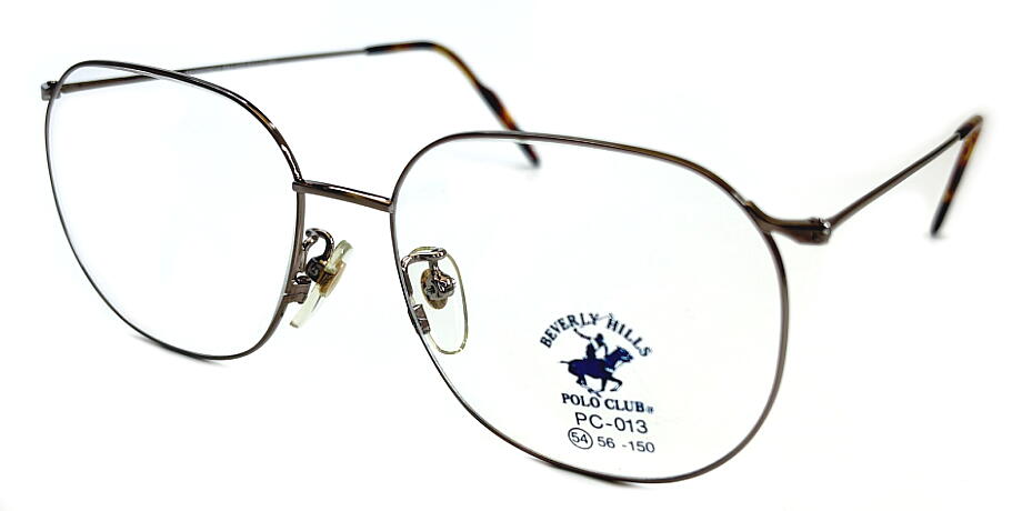 乐天商城 - ヴィンテージ メタル ウェリントン メガネフレーム POLO CLUB PC-013-BR 54mm ブラウン 現品限り