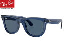 レイバン RayBan WAYFARER REVERSE ユニバーサルフィット RBR0502S 67083A 53mm ポリッシュ透明ネイビーブルー/ブルー(4)
