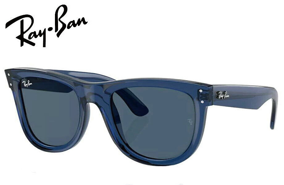 レイバン RayBan WAYFARER REVERSE ユニバーサルフィット RBR0502S 67083A 53mm ポリッシュ透明ネイビーブルー/ブルー(4.0)