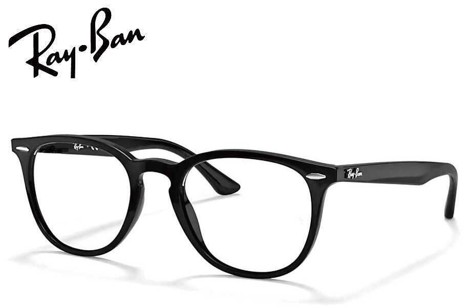 乐天商城 - レイバン RayBan メガネフレーム RX7159F 2000 52mm ブラック 正規商品販売店 RB7159F キーホールブリッジ