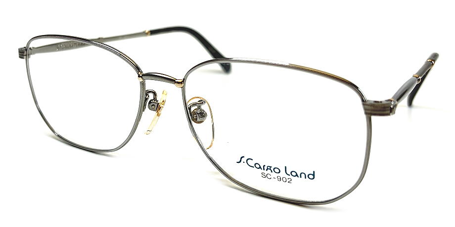 Rakuten - ヴィンテージ 婦人メタル メガネフレーム S.Cargo Land SC-902 54mm グレー 昭和 レトロ モダン 現品限り