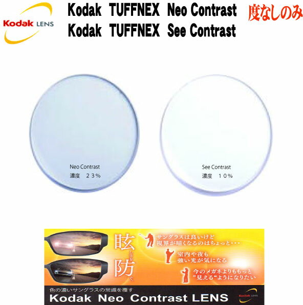 Kodak Tuffnex Neo Contrast SP,See Contrast SPコダック　タフネックス　ネオコントラスト シーコントラスト　【度なし】