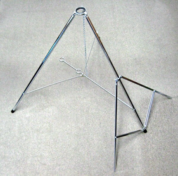 旗立　五脚台　脚径16mm　スチール製　ケース付