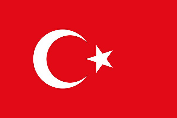 トルコ　国旗　アクリル生地　90x135cm