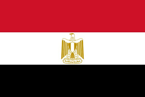 エジプト　国旗　アクリル生地　90x135cm