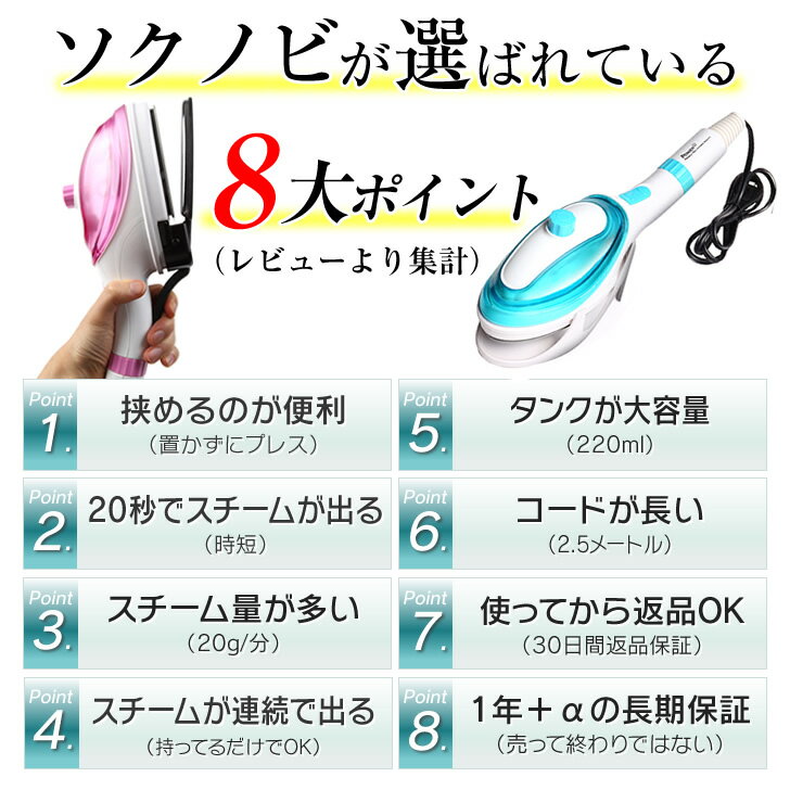 【本日限定5-9倍】はさめる スチームアイロン ハンガーにかけたまま ハンディ アイロン スチーム 小型 強力 軽量 衣類スチーマー ハンディアイロン スチーマー ハンディー コンパクト アイロン 除菌 プレス 衣類 スーツ 消臭 ハンガー 吊るしたまま シワ伸ばし ワイシャツ 襟