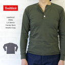 ヘルスニット Healthknit　#906L　L/S Sleeve Henley Neck 長袖 ヘンリーネック Tシャツ 【ヘザーグレー】/ヘルスニット Healthknit　#906L 長袖 ヘンリーネック Tシャツ ヘルスニット Healthknit　#906L 長袖 ヘンリーネック Tシャ