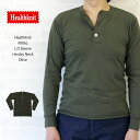 ヘルスニット Healthknit　#906L　L/S Sleeve Henley Neck 長袖 ヘンリーネック Tシャツ 【オリーブグリーン】/ヘルスニット Healthknit　#906L 長袖 ヘンリーネック Tシャツ ヘルスニット Healthknit　#906L 長袖 ヘンリーネック Tシャツ