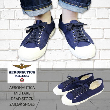 AERONAUTICA MILITARE アエロナウティカミリターレ DEAD STOCK(デッドストック)SAILOR SHOES(セイラー シューズ)イタリア軍用キャンバススニーカー