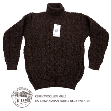KERRY WOOLLEN MILLS ケリーウーレンミルズ FISHERMAN ARAN TURTLE NECK SWEATER フィッシャーマン アラン タートルネックセーターMADE IN IRELAND/KERRY WOOLLEN MILLS ケリーウーレンミルズ フィッシャーマン アラン タートルネックセーター