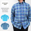 インディビジュアライズドシャツ ビジネスシャツ メンズ インディビジュアライズド シャツ INDIVIDUALIZED SHIRTS City Leisure 2022 SS Pique Sky Blue ＆ Summer Plaid Blue B/Dクラシックフィットシャツ