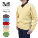 ウィリアムロッキー WILLIAM LOCKIE LEVEN 7092 L/S VEE PULL OVER 100% ジーロンラムズウール Vネックセーター